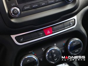 Jeep Renegade A/C Control Trim - Silver - Pre Facelift 2015-2018 Jeep Renegade A/C Control Trim - Silver - Pre Facelift 2015-2018